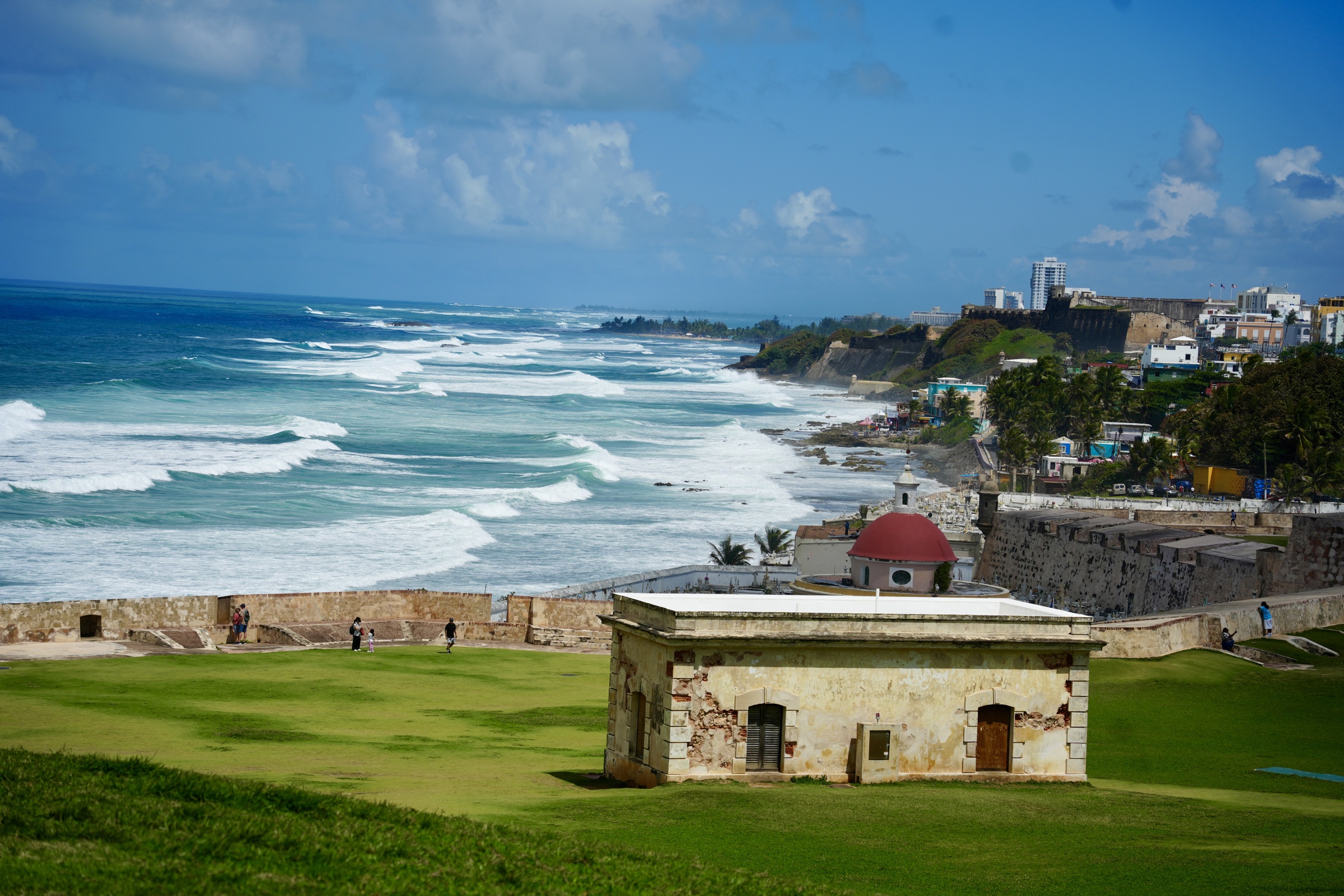 Old San Juan and fortifications beside the Atlantic Ocean
